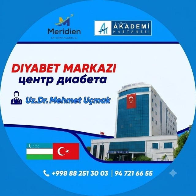 ҚАНДЛИ ДИАБЕТЛАР УЧУН MERIDIEN 🇺🇿UZB+TURK🇹🇷 (tibbiy turizm)
